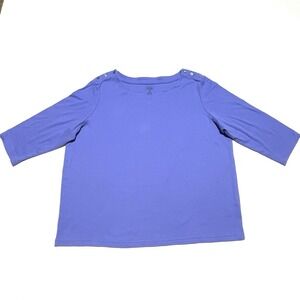 Hasting And‎ Smith Long Sleeve Shirt Women's Size 1X Blue With Buttons